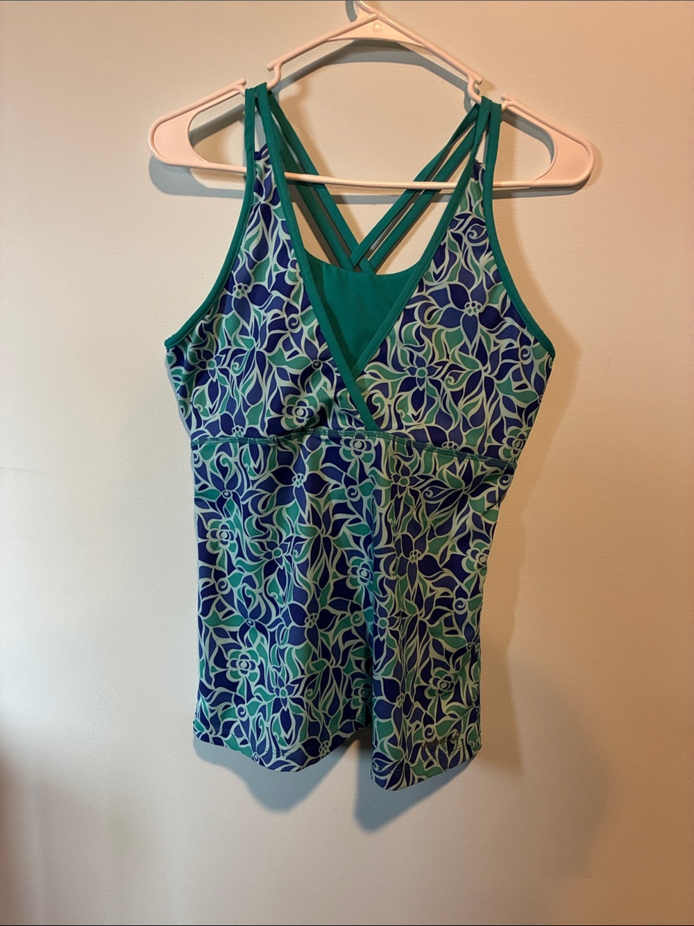 Merrell Blue & Teal Floral Tankini Top